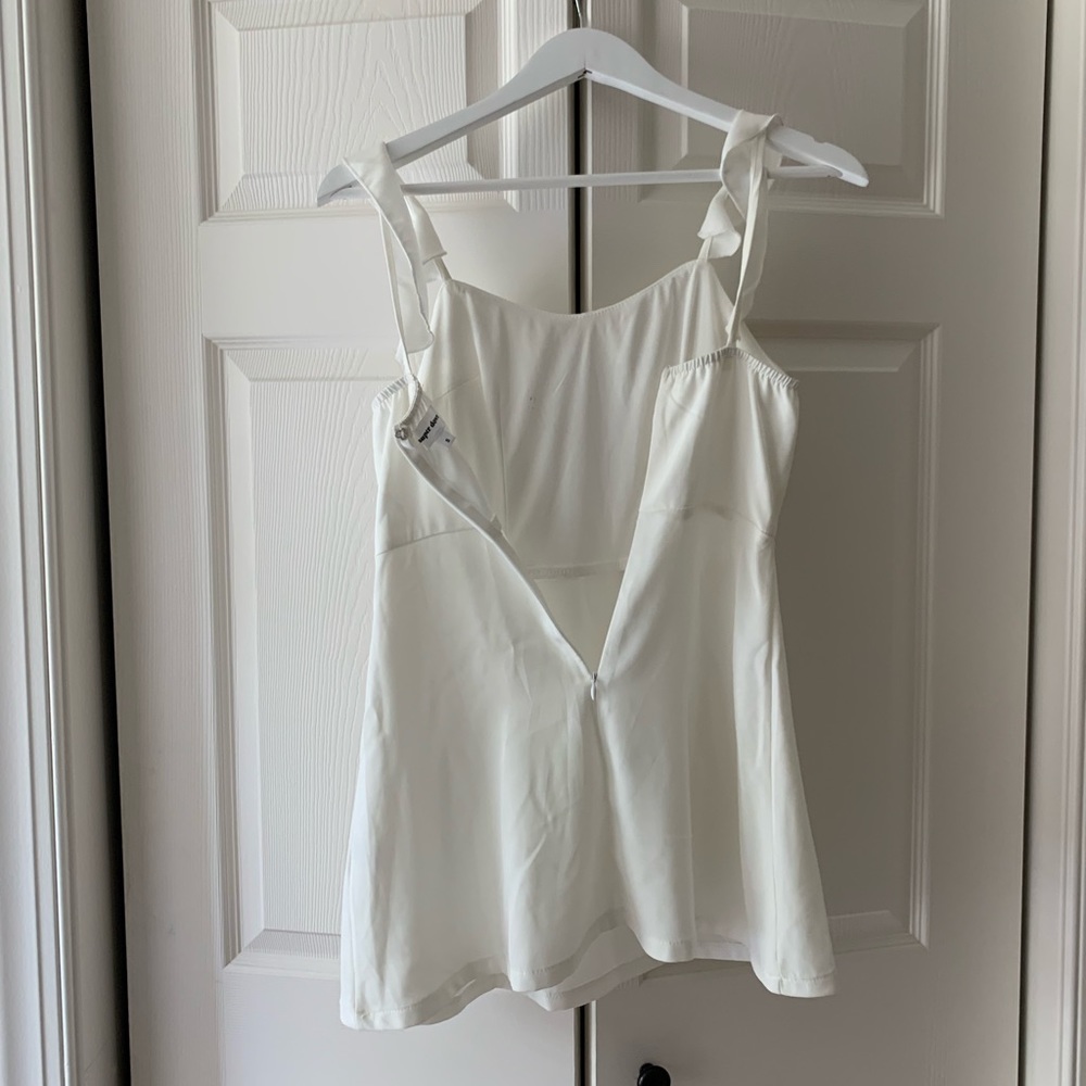 Superdown/ White Peyton Ruffle Cami Mini Dress Xs - image 3